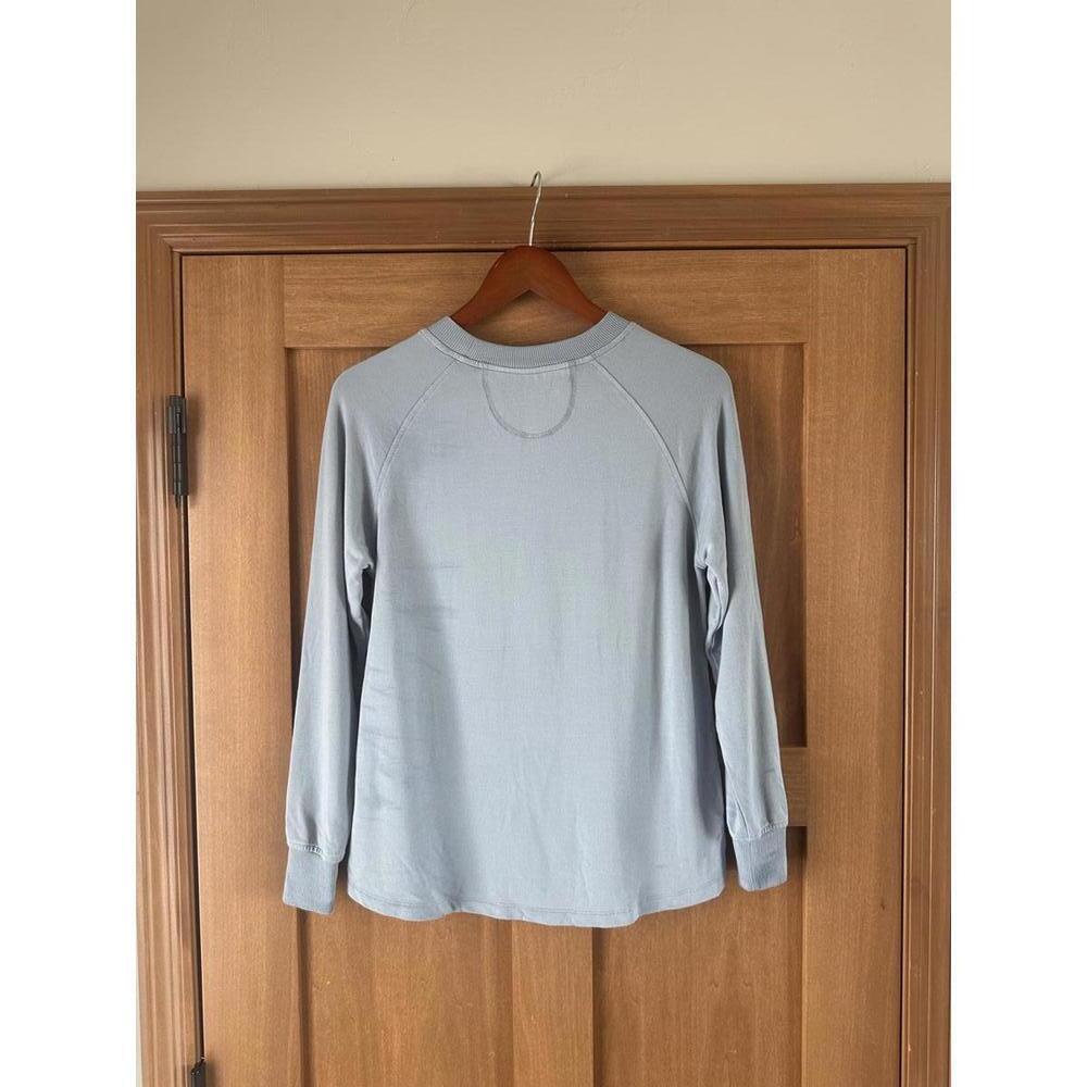 LAKE Blue Crewneck Long Sleeve Sweatshirt Women’s XS FLAWED - Picture 5 of 10